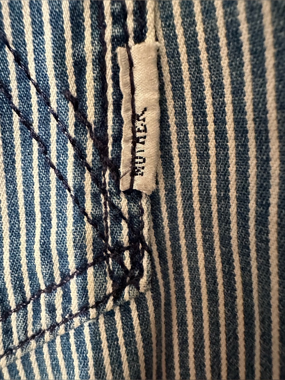 MOTHER 30 Tie Me Up Rascal Down The Road Striped Lo Rise Railroad Skinny Jean - Picture 10 of 14